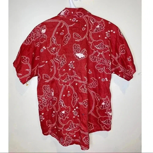 Current /Elliott Red Floral Paisley Button Up Blouse NEW - Picture 2 of 4